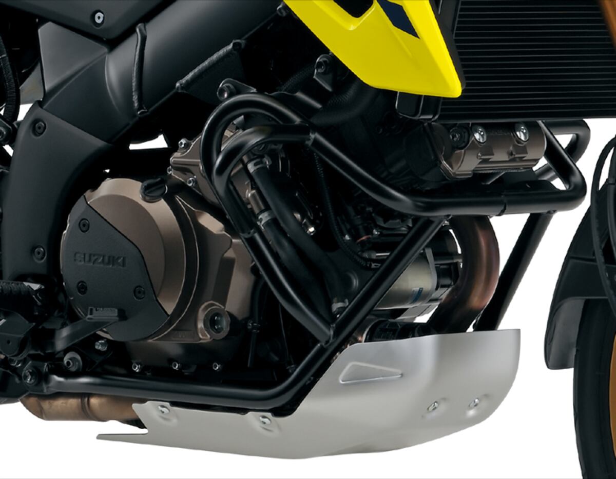 El propulsor de la nueva V-Strom no tiene parentesco con el resto de la gama.