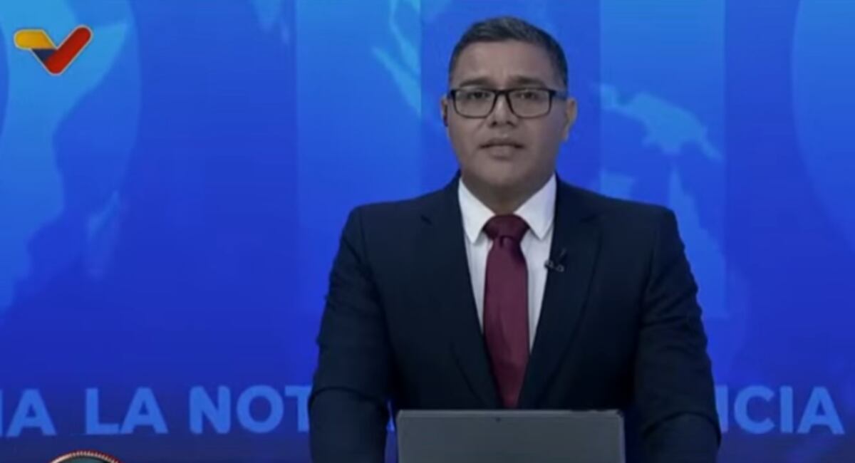 La televisión venezolana estatal mostró el posteo de Cristina Kirchner. (Captura)