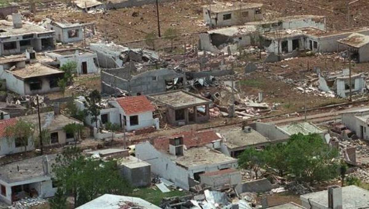Barrio Las Violetas, el más destruido por las explosiones en la fábrica militar de Río Tercero en 1995 (Archivo)