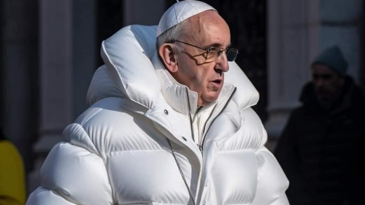 La imagen viral del Papa Francisco fue creada con Inteligencia Artificial - Twitter
