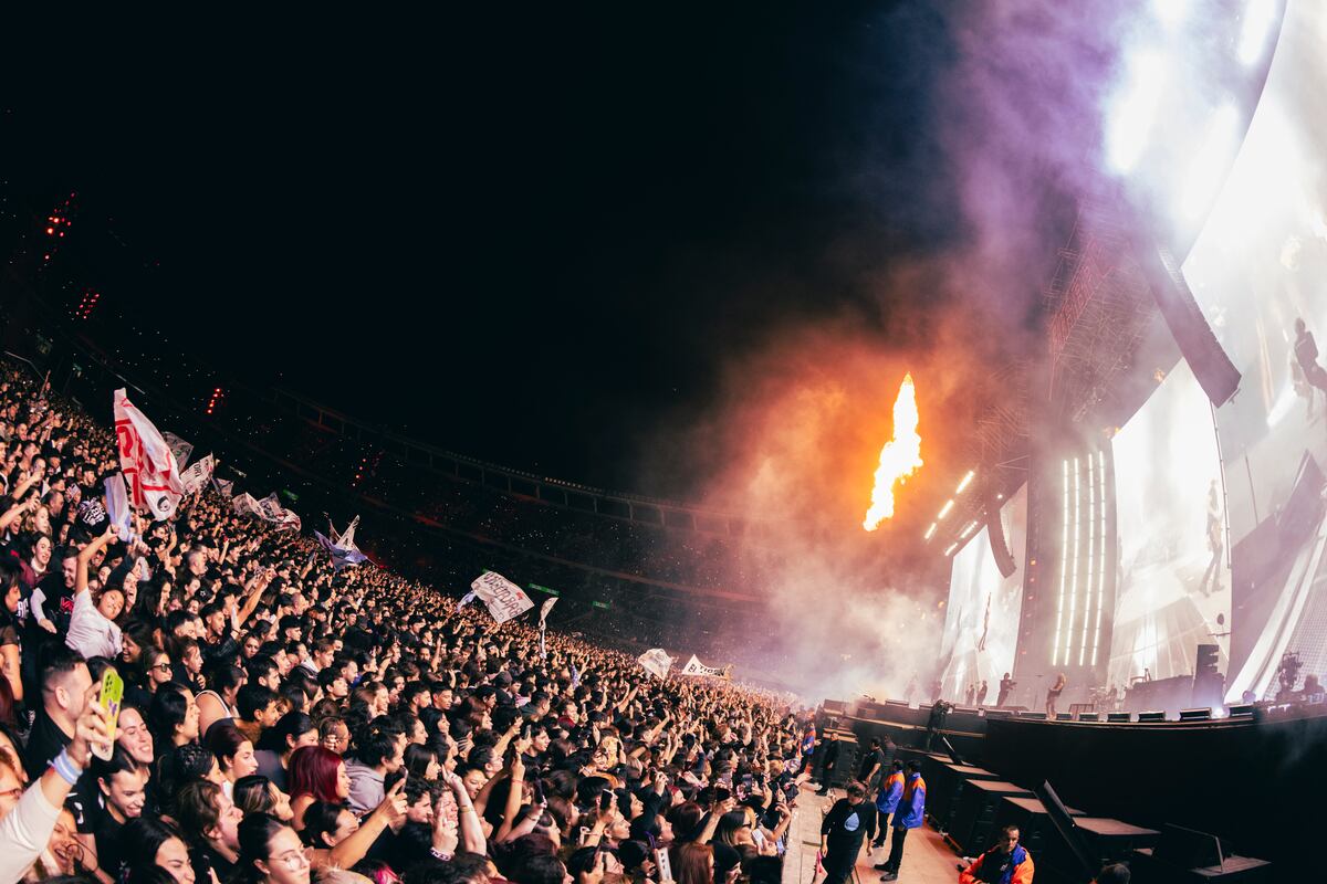 Airbag en River. (DF Entertainment e @irishsuarez)