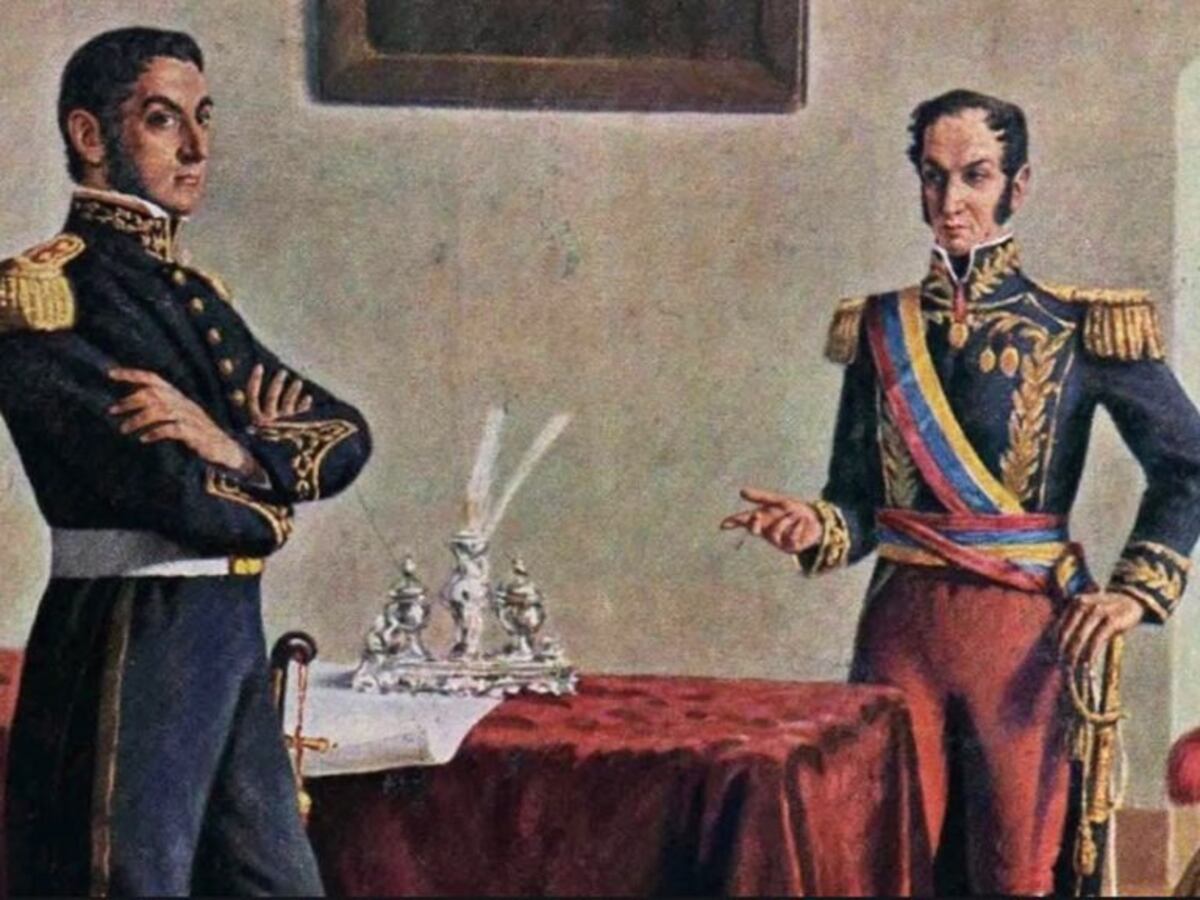 En la relación entre San Martín y Bolívar hubo desavenencias.
