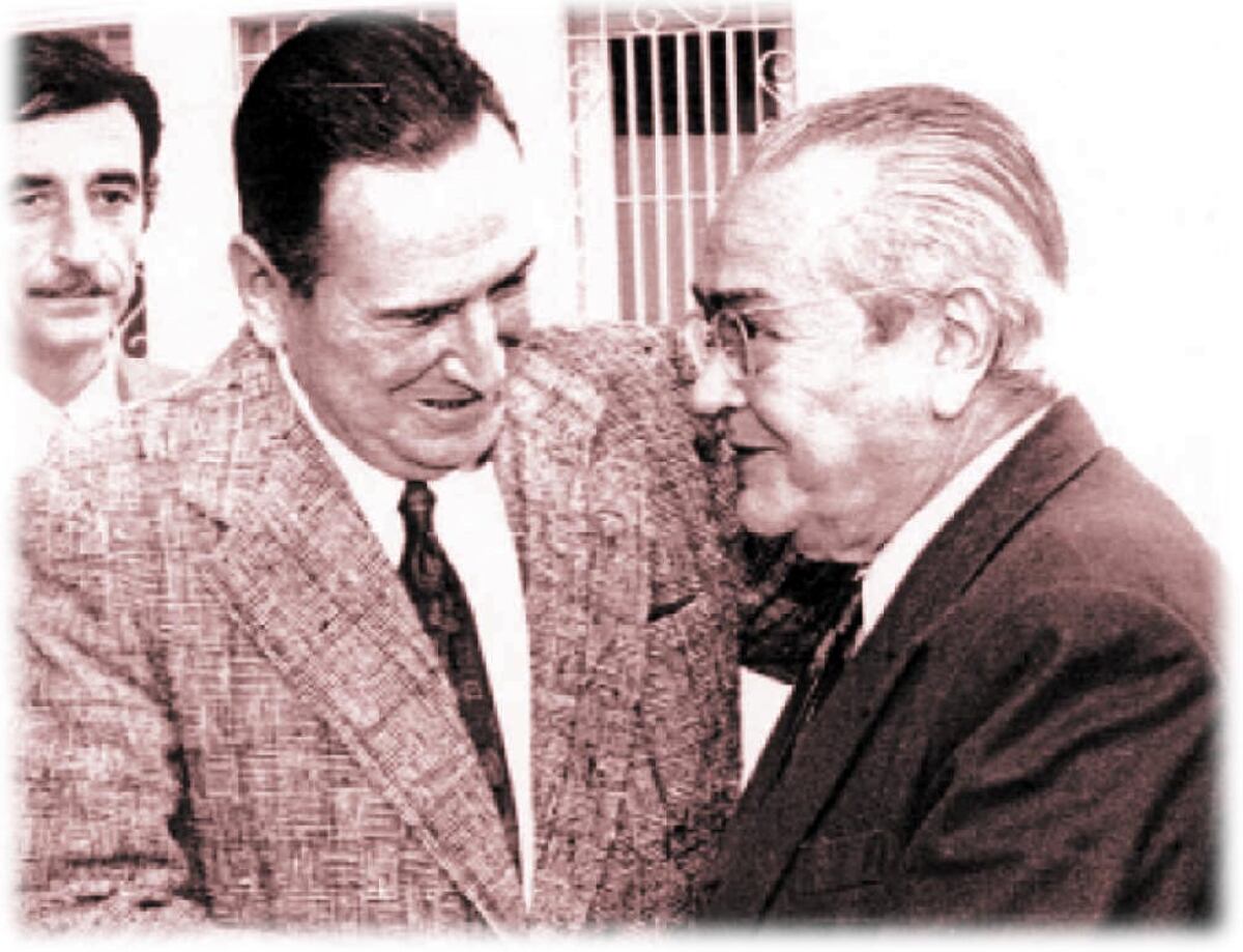 Juan Domingo Perón y Ricardo Balbín. 