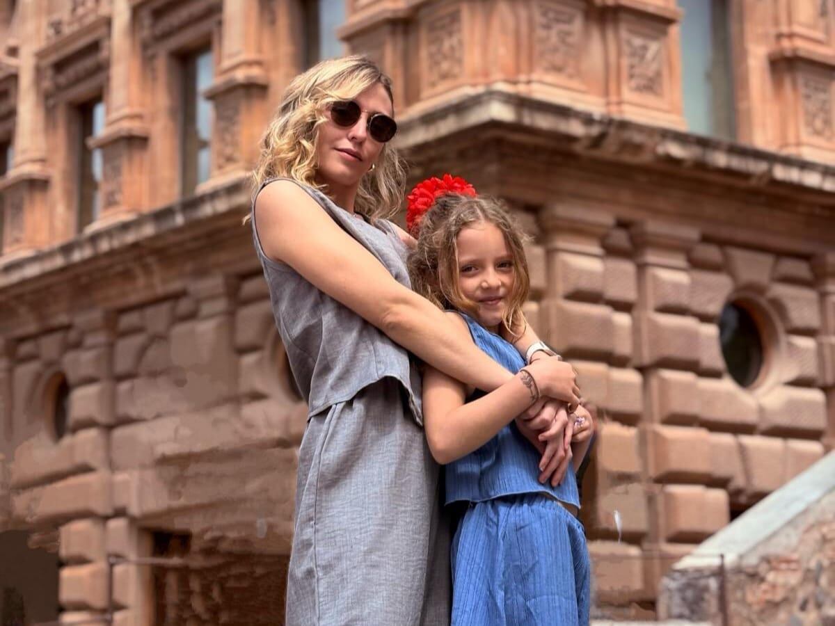 Juli Forcato y su hija Lina, en Madrid. (Gentileza JF)