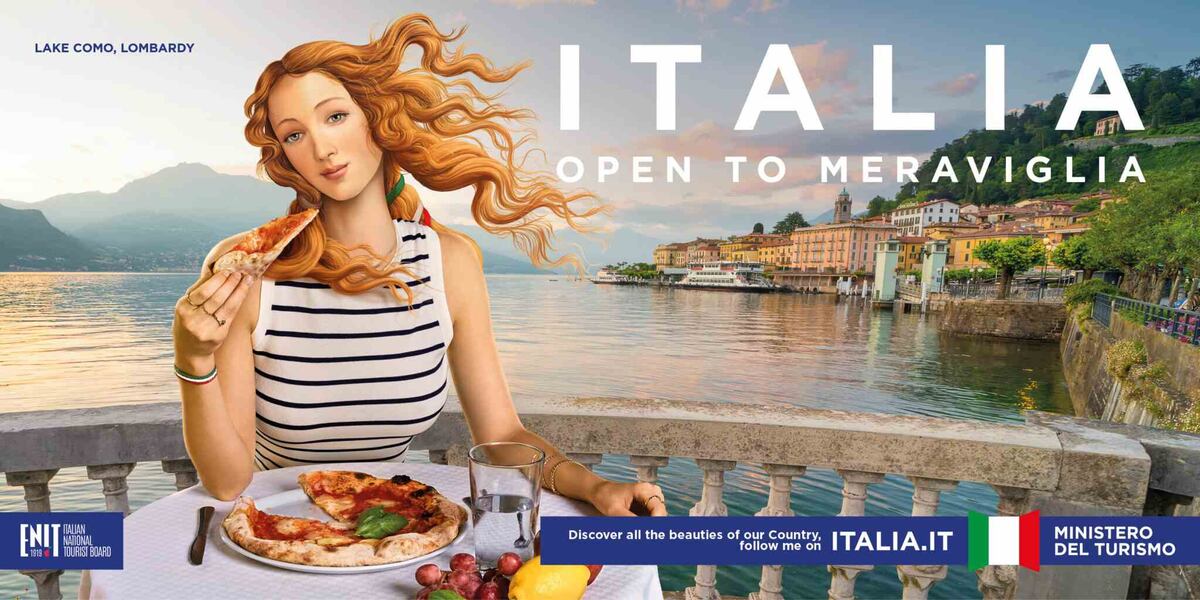 Clásica y moderna. A los italianos no les cayó bien esta campaña por varios motivos. (Gentileza: Ministerio de Turismo de Italia)