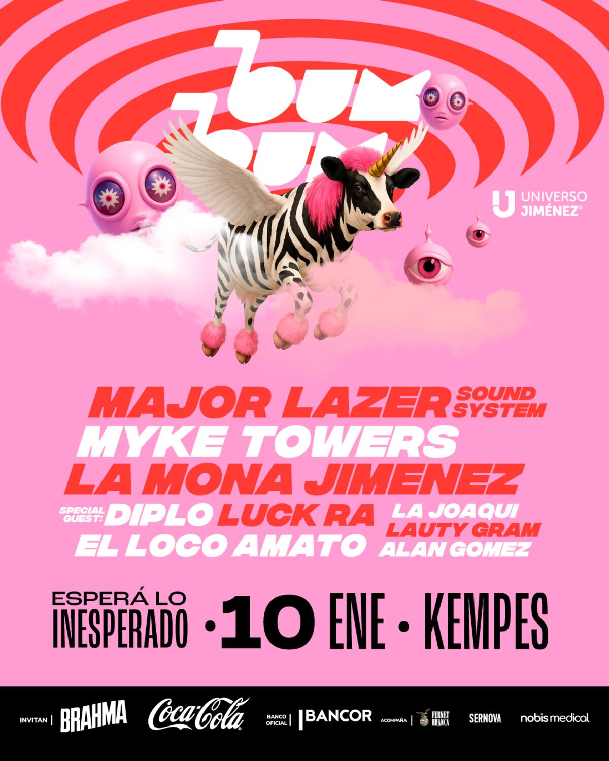 Grilla del festival BumBum.