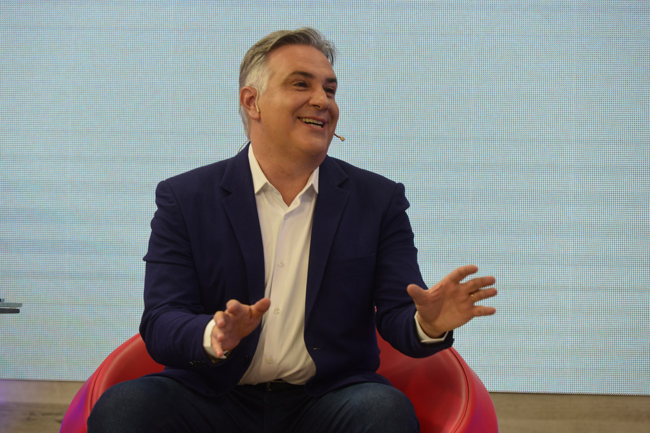El intendente de Córdoba, Martín Llaryora, participó del programa Voz y Voto. (Nicolás Bravo / La Voz)