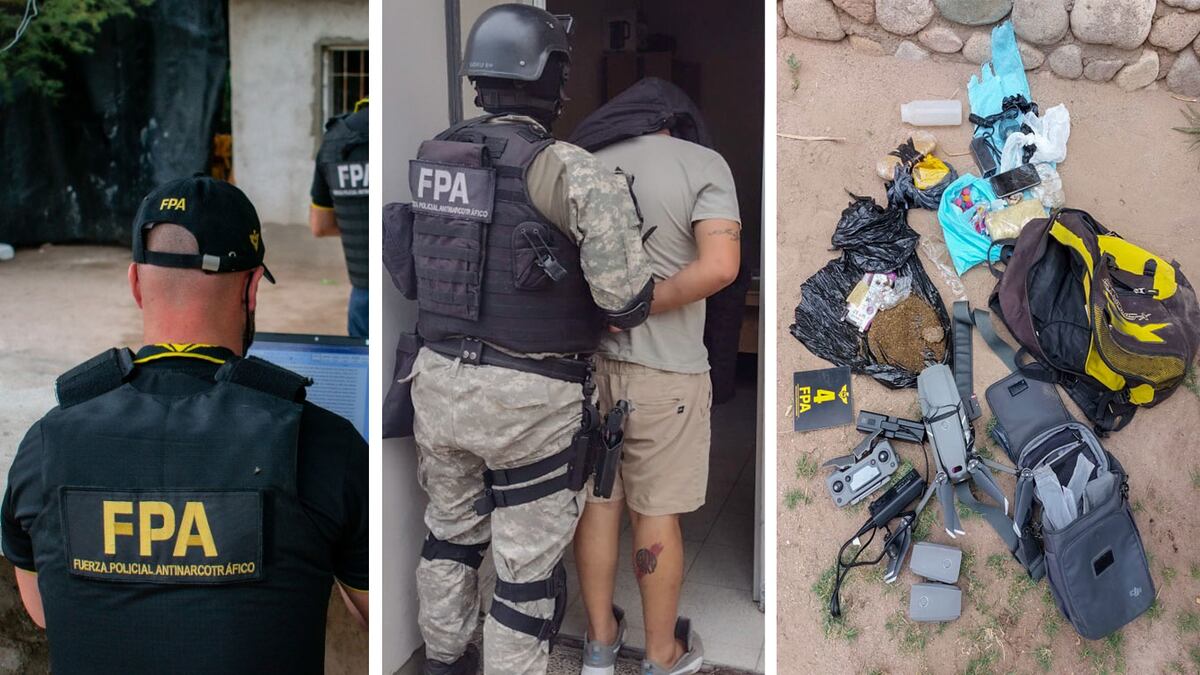 Con ballesta, o con un “narcodron” y bombuchas: la cocaína que iba a la cárcel de Cruz del Eje