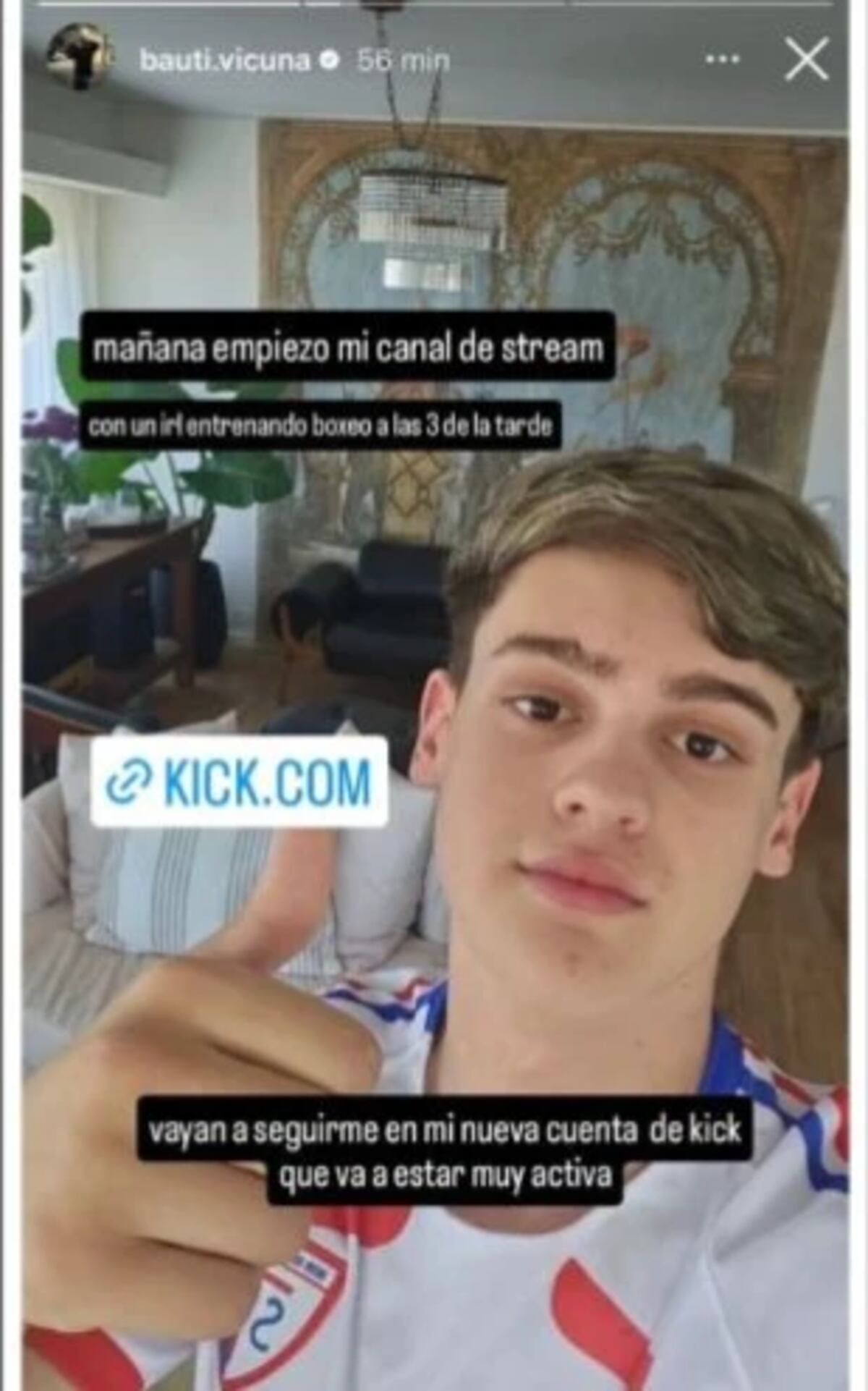 Bautista Vicuña se suma al streaming.
