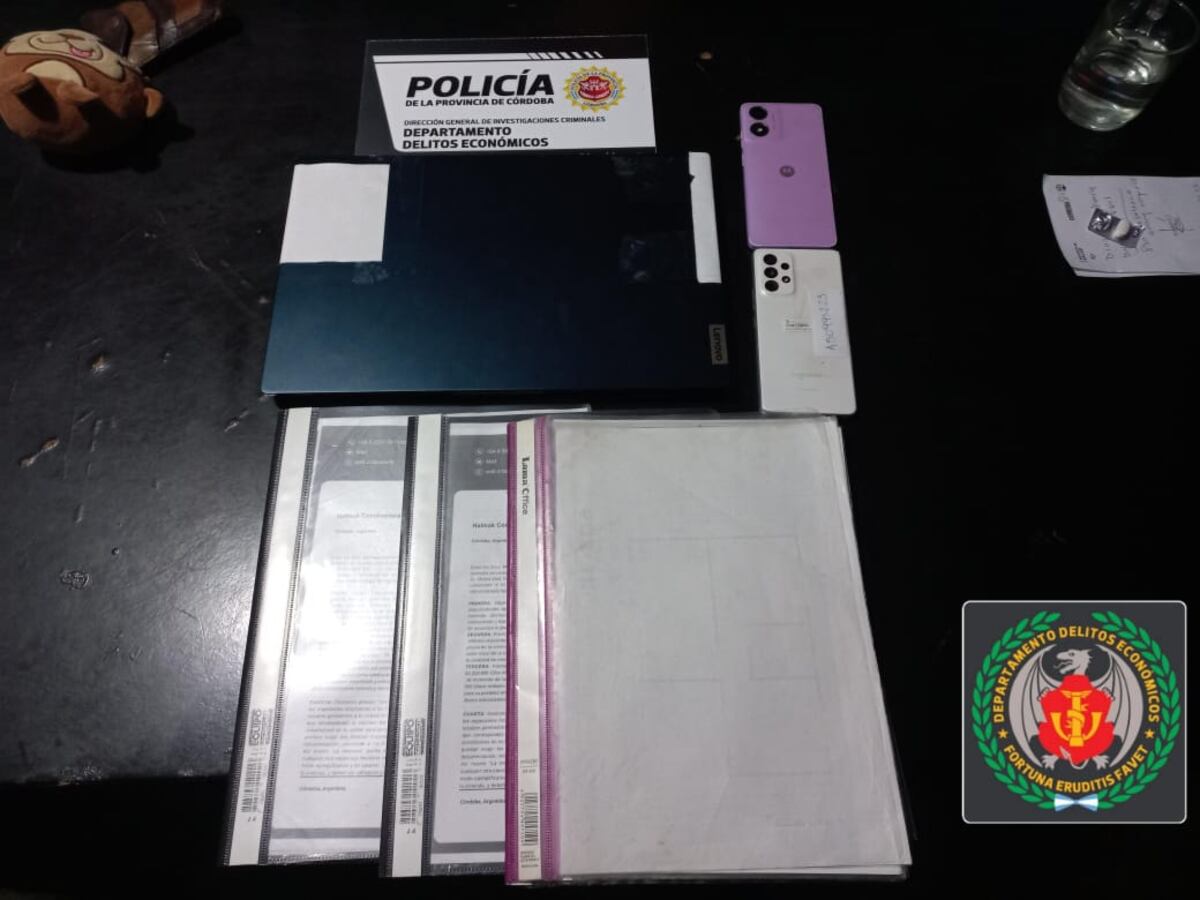 Operativos y detenidos por estafas en Córdoba. (Policía)