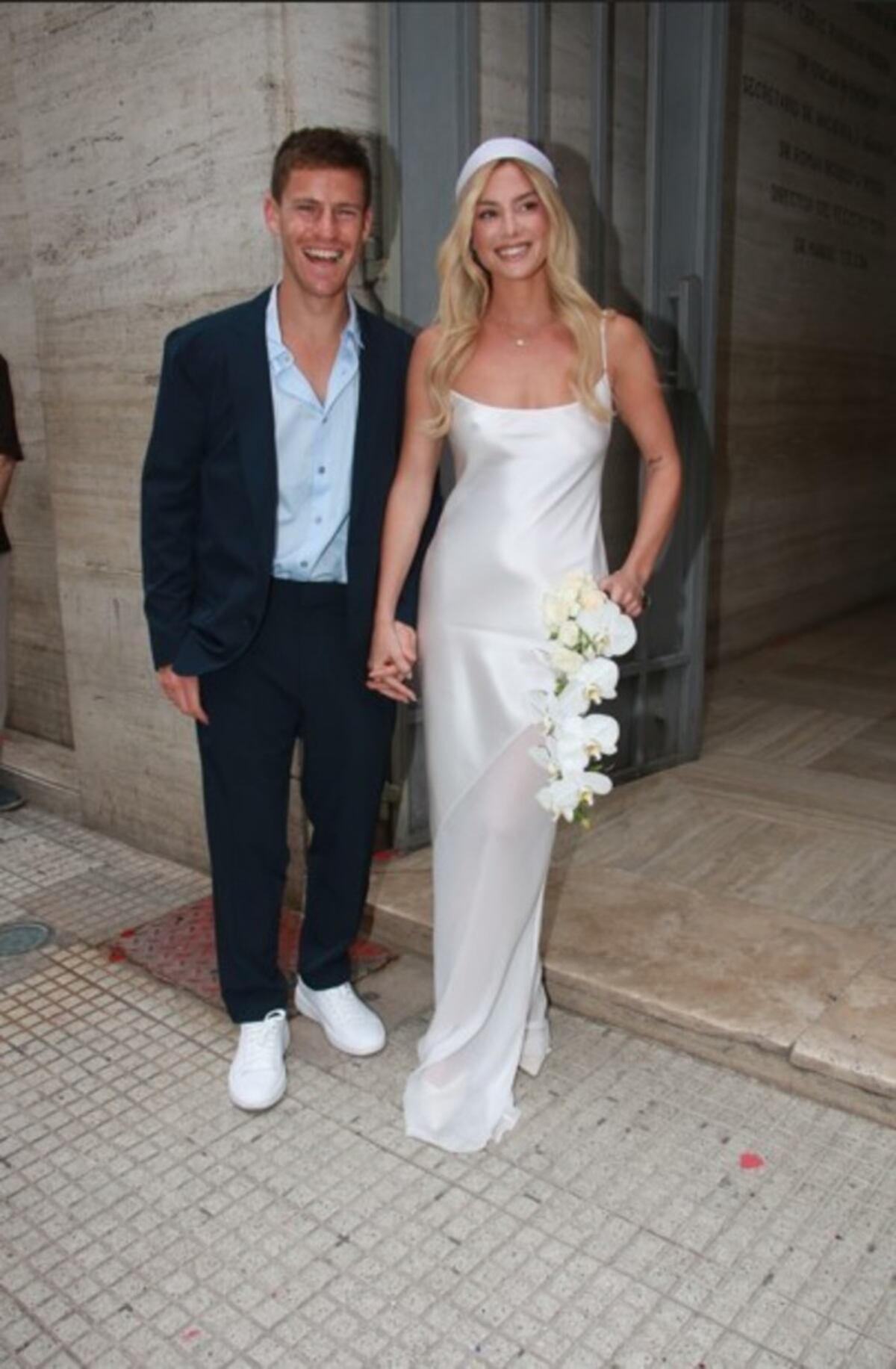 Diego “El Peque” Schwartzman y Eugenia De Martino se casaron por civil. (Gentileza)