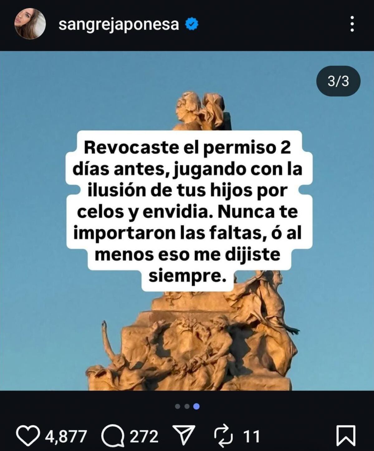 El descargo de "la China" Suárez contra Benjamín Vicuña, parte 3. (Foto: Captura de pantalla)
