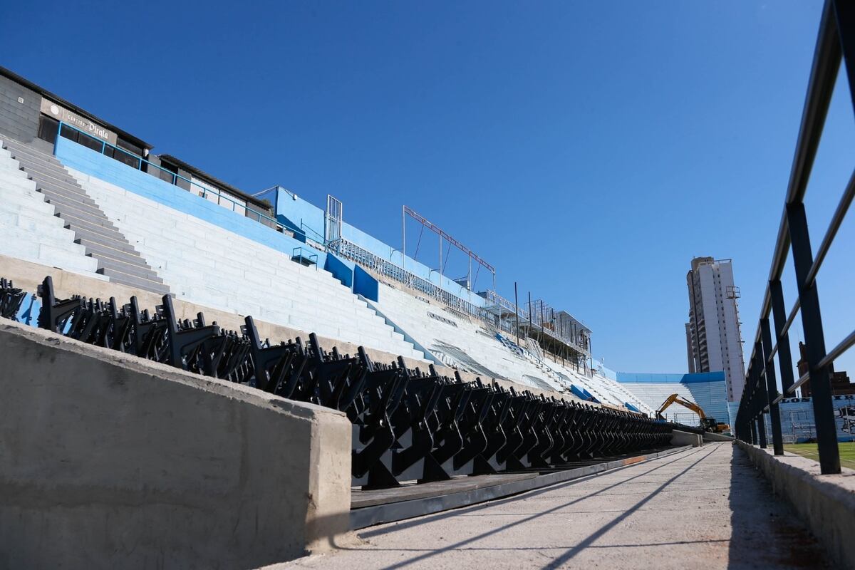 Obras en marcha en el Gigante de Alberdi. (Foto: Belgrano)