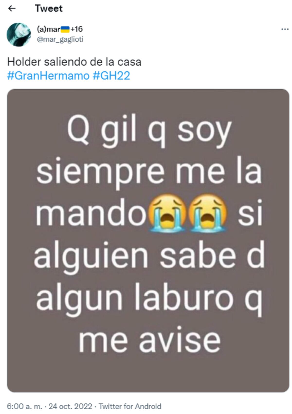 "Gran Hermano": Los memes tras la eliminación de Tomás Holder (Captura de pantalla)
