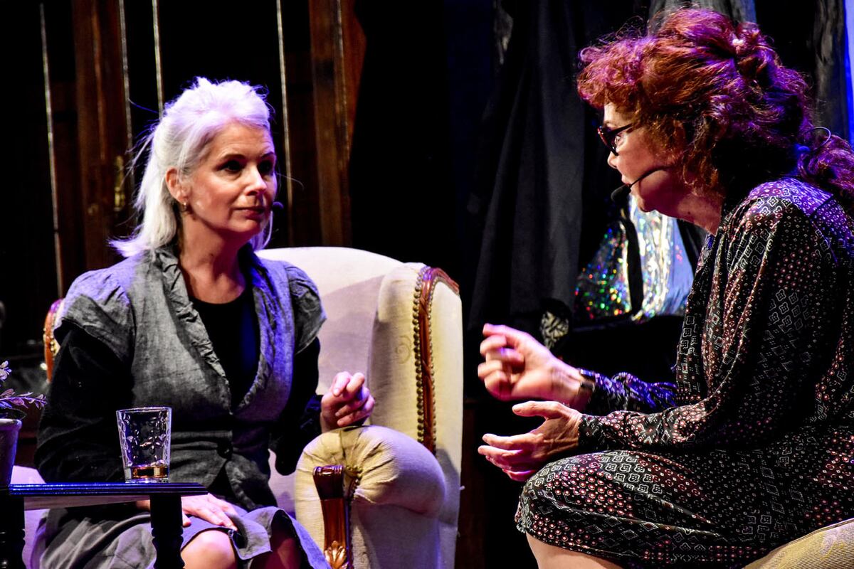 Palmer junto a Cecilia Dopazo, en plena obra.