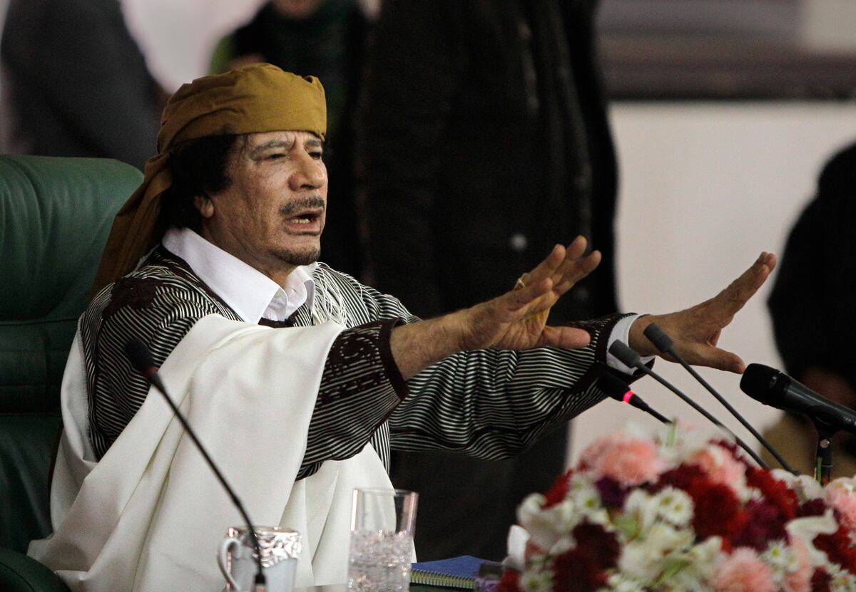 Libia. Se cumplen 10 años del crimen de Kadhafi (AP/Archivo).