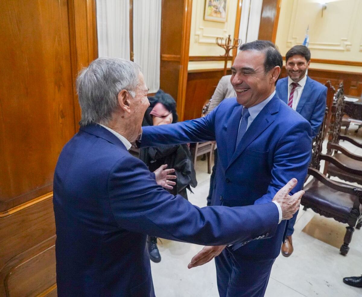 Juan Schiaretti y Gustavo Valdés, en una reunión en Corrientes.