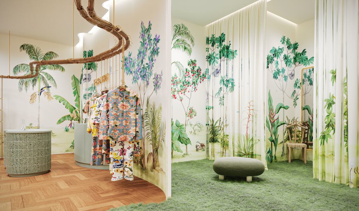 CRECE EN EL MUNDO. Según medios especializados brasileños, la proyección es que, entre todos sus canales de venta, Farm Río esté presente en 39 países. En la foto, la tienda de Alcorta.