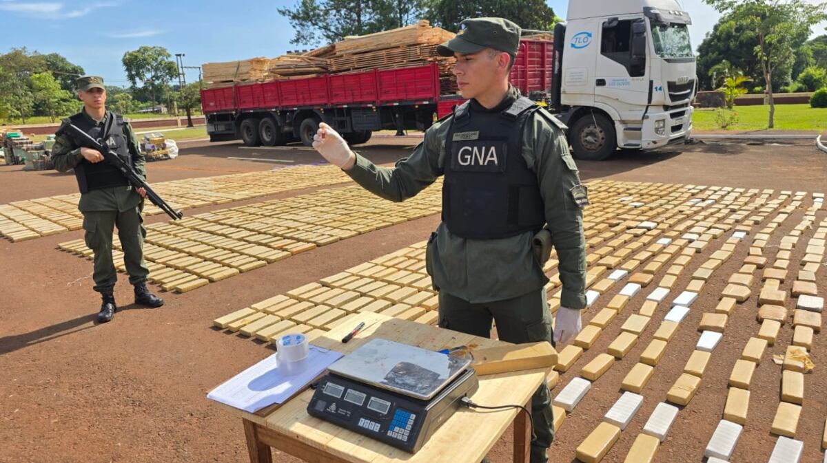 La droga hallada y secuestrada. (Gendarmería)