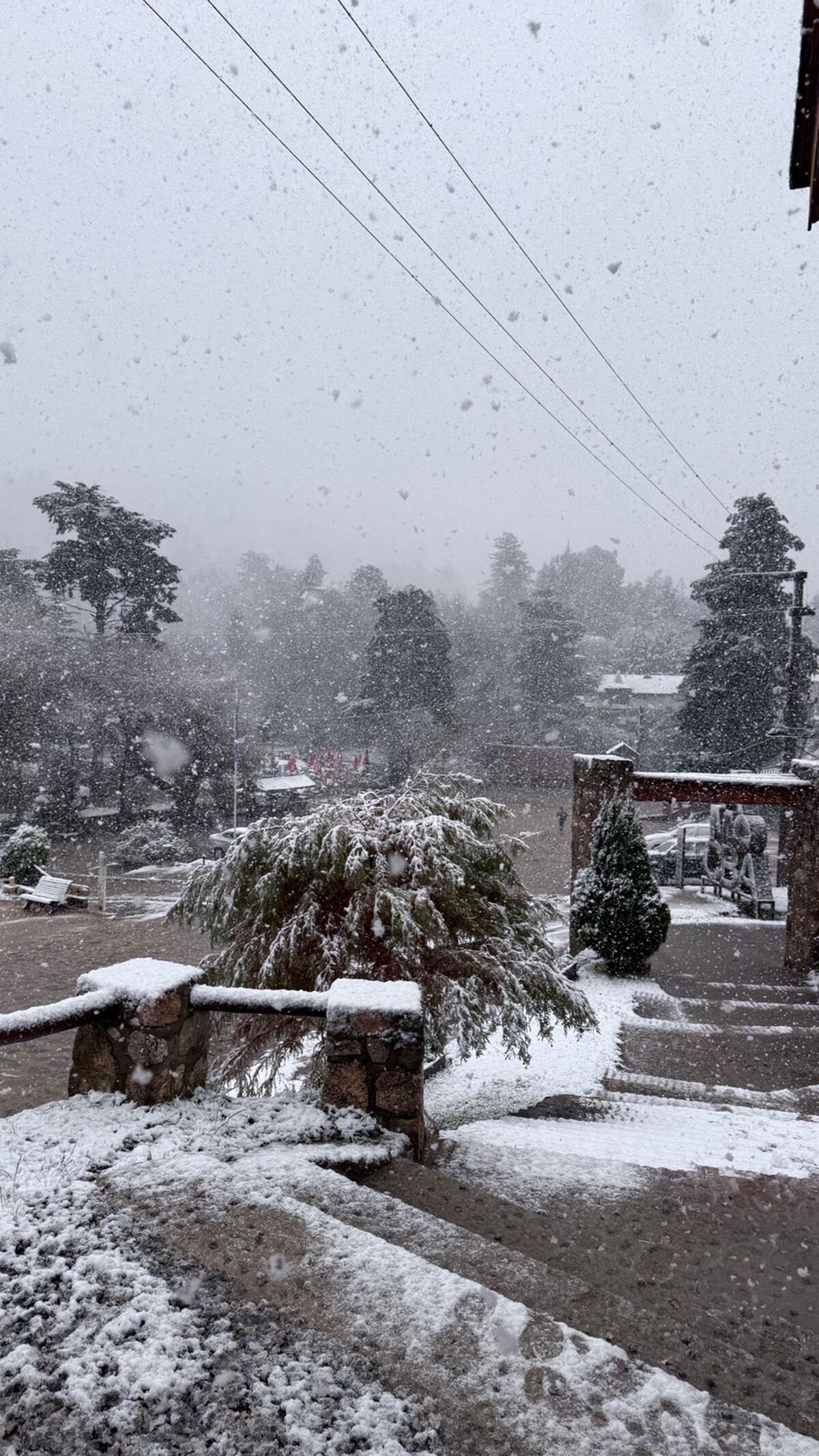 Intensa nevada en La Cumbrecita, Córdoba. (Gentileza)