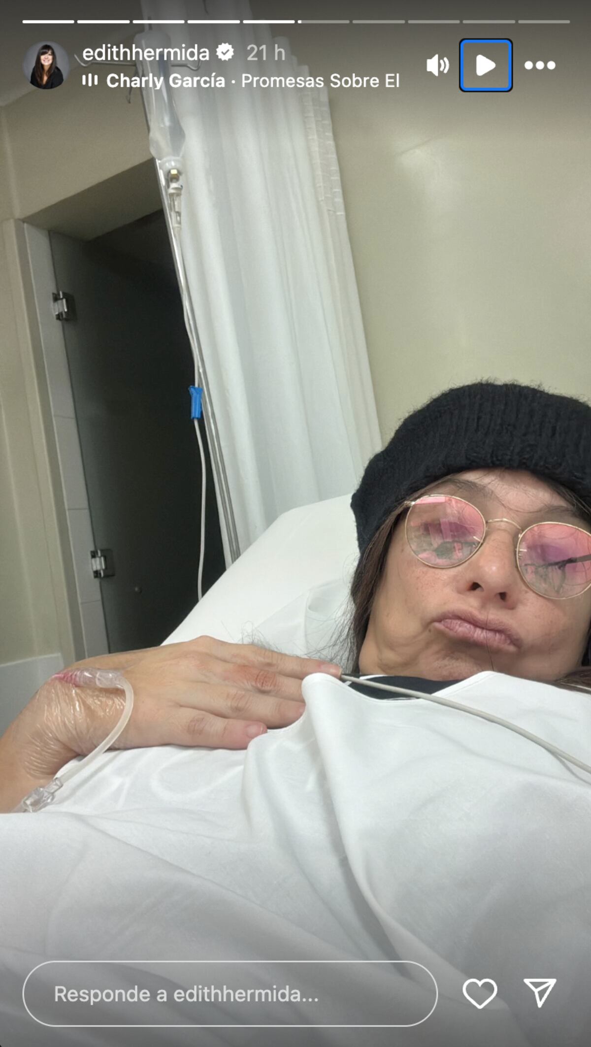 Hedith Hermida en la guardia médica. (Foto: captura de pantalla)