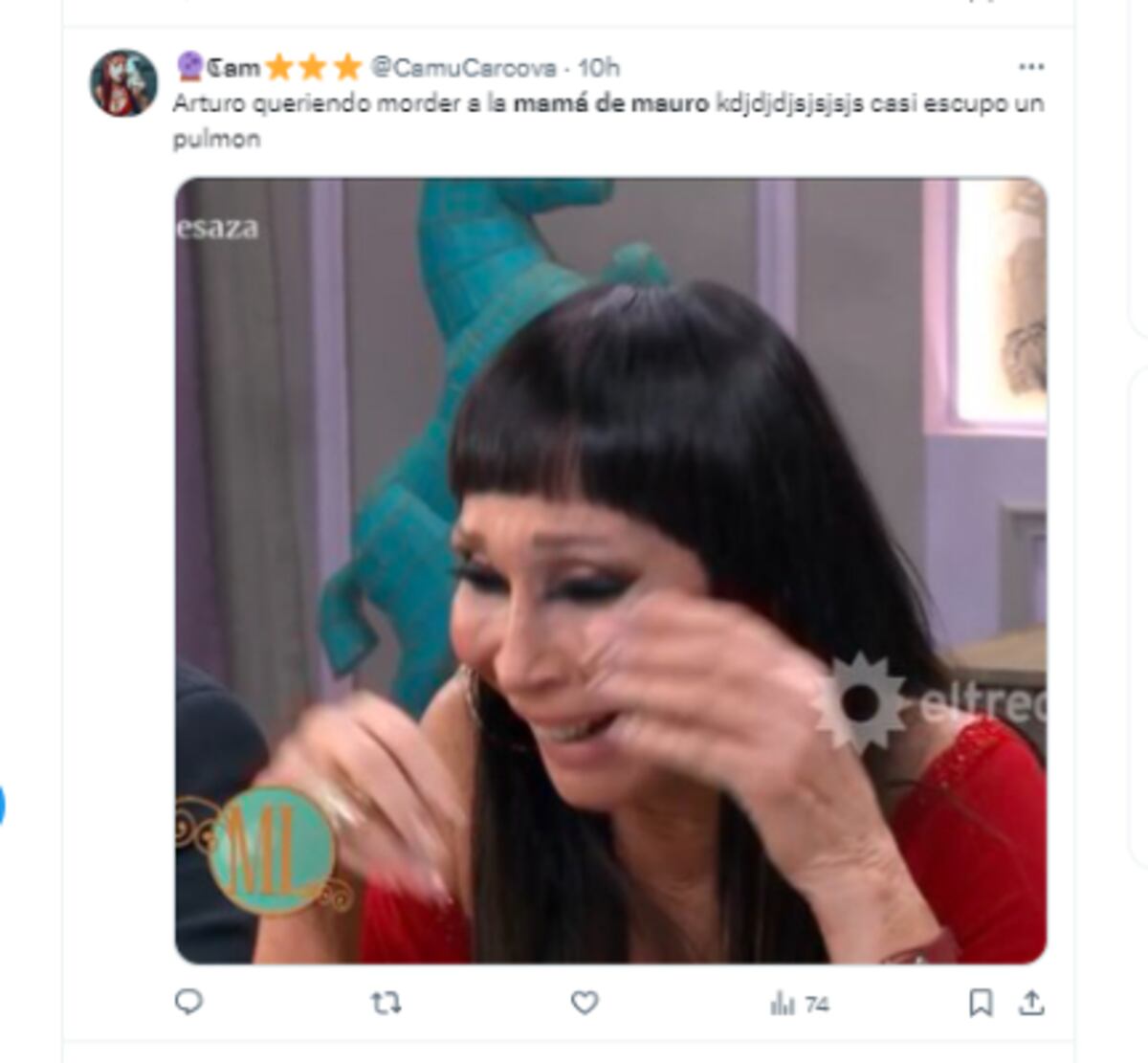 Los memes de la mamá de Mauro en "Gran Hermano". (Captura)