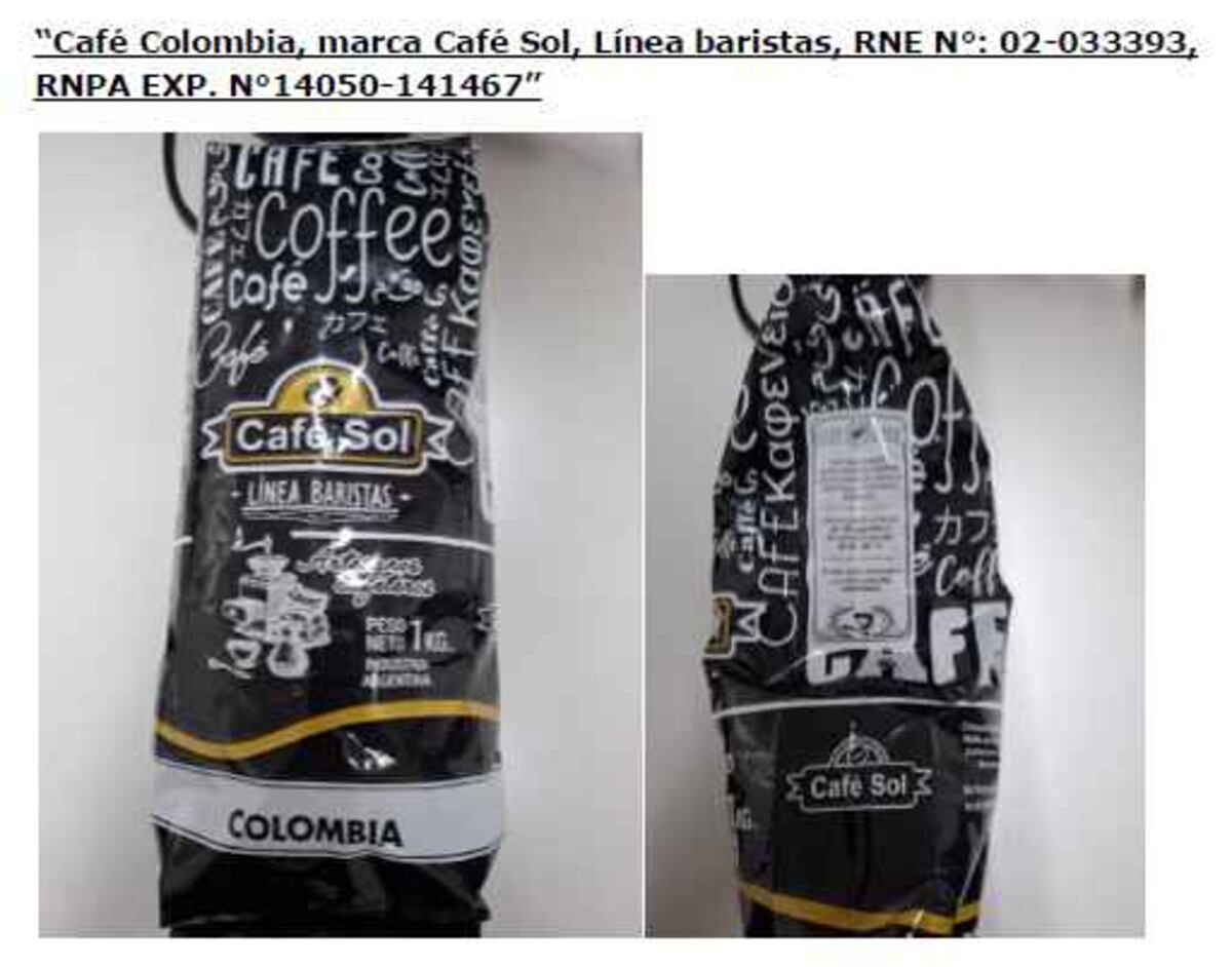 La Anmat prohibió 7 tipos de café de 3 marcas diferentes. (Anmat)