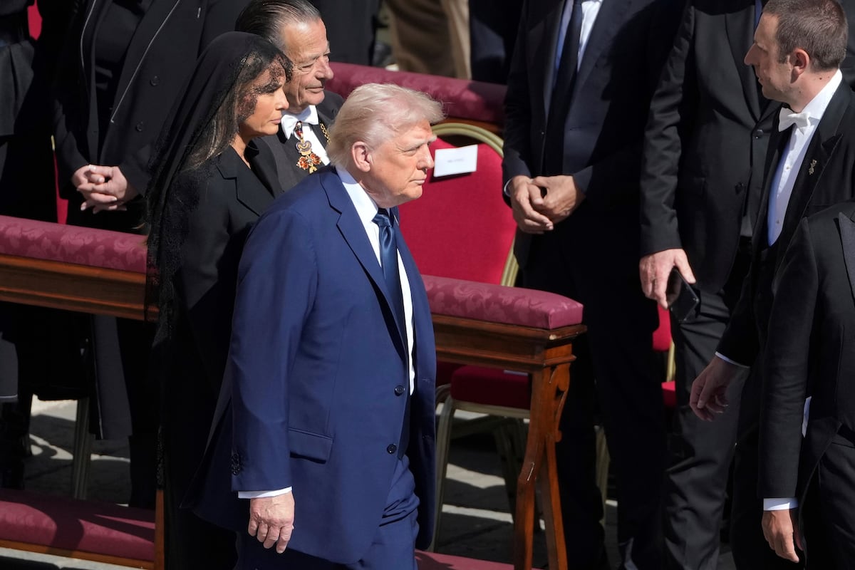 Trump llegó al Vaticano para el funeral del Papa argentino (AP)