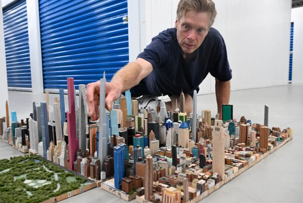 Joe Macken construyó una réplica de la ciudad de New York.