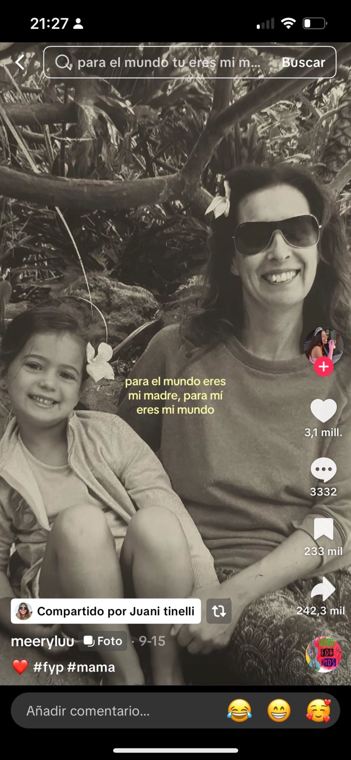 La publicación de Juanita Tinelli contra su papá