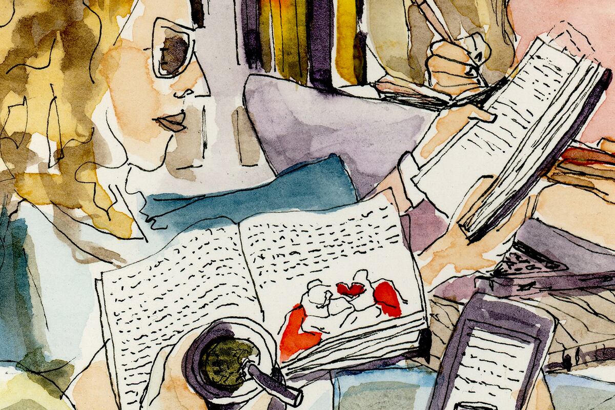 El auge de los clubes de lectura. Ilustración de Leicia Gotlibowski para el suplemento Cultura.