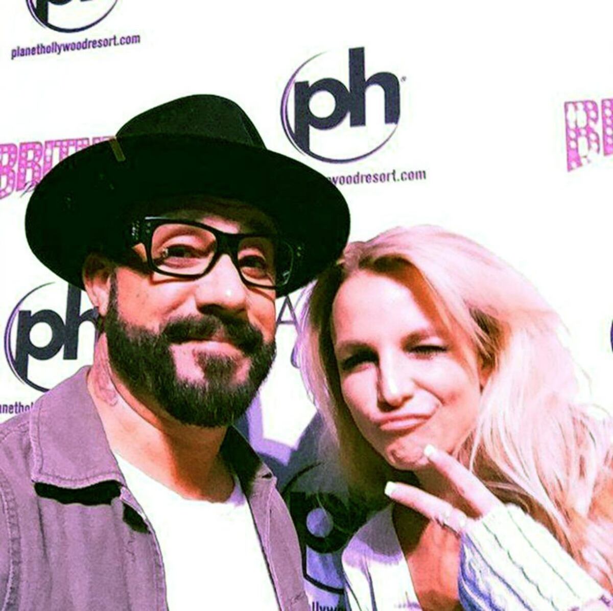 Britney Spears junto a AJ Mclean