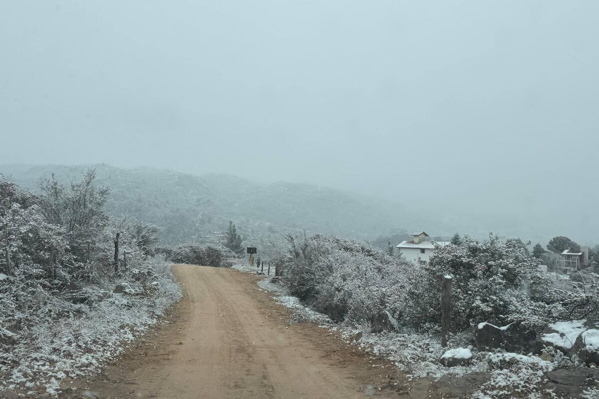 Nieve en Córdoba. La Cumbrecita se vistió de blanco. (La Voz)