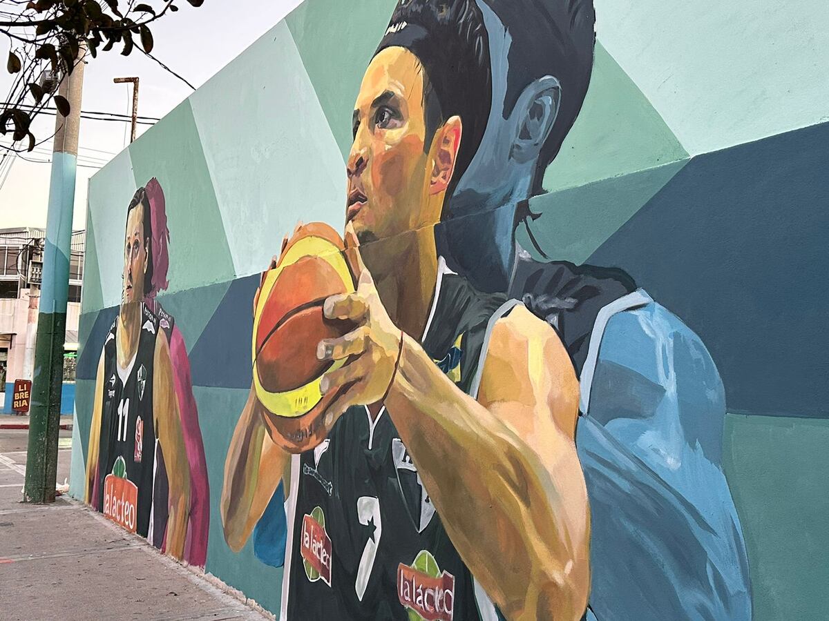 Diego Osella y Bruno Lábaque se suman al mural de Atenas (Prensa Atenas)