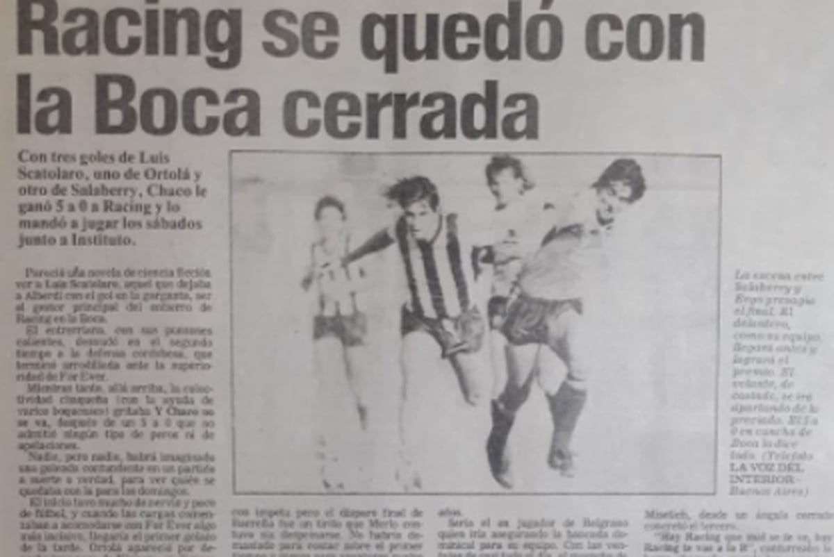Racing sufrió una dura goleada ante Chaco For Ever en la Bombonera.
