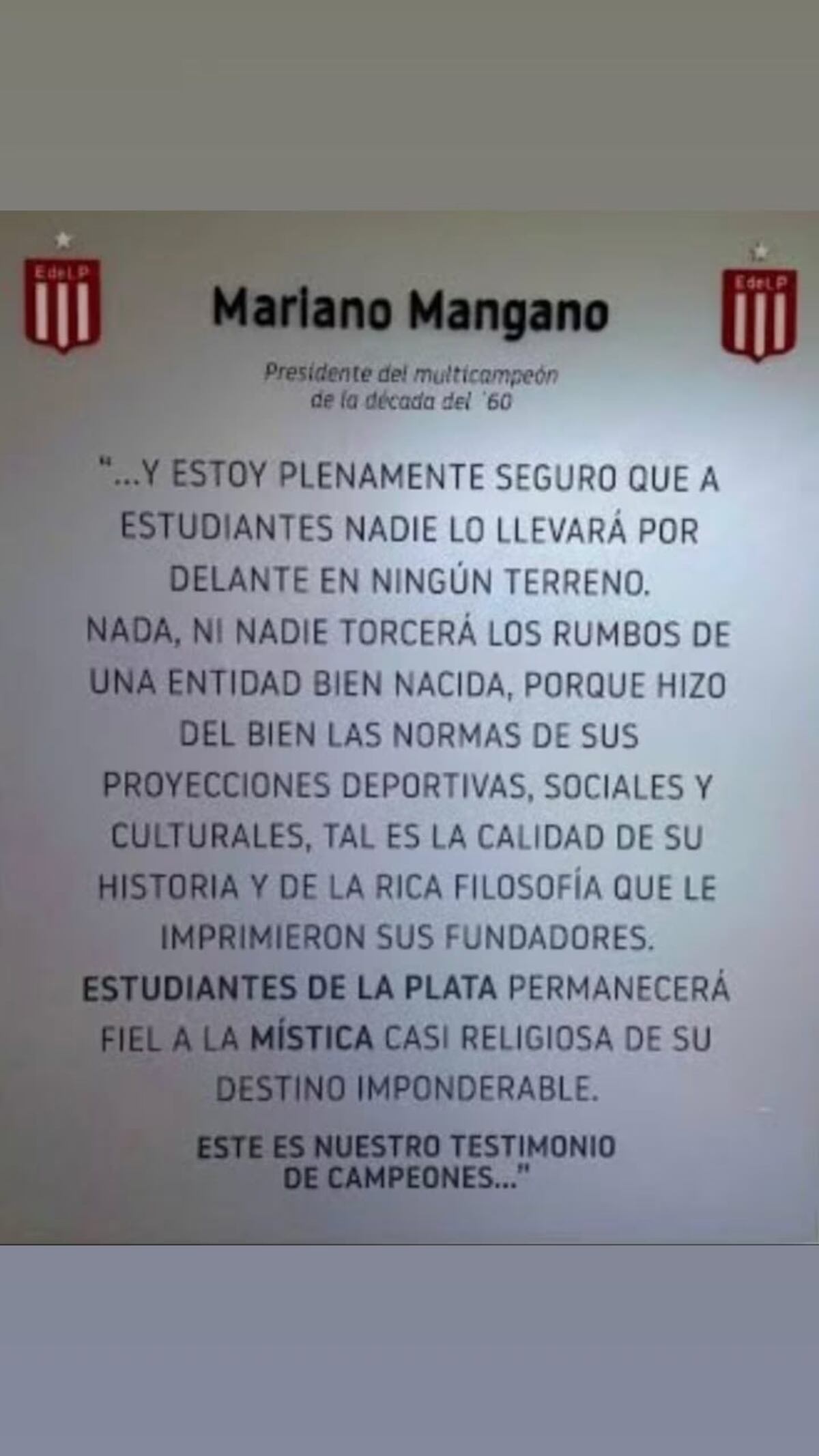 El mensaje de Verón.