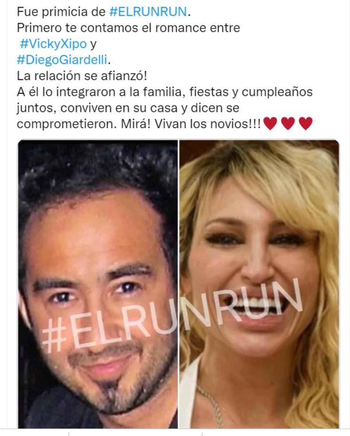 El posteo de Lío Pecoraro sobre el nuevo romance de Vicky Xipolitakis.