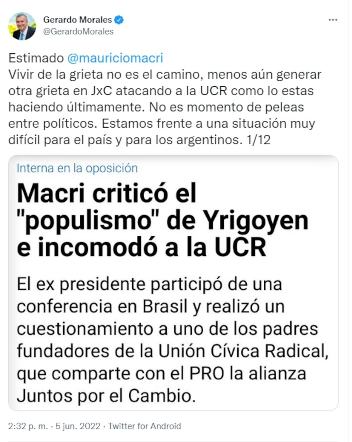 Twitter Gerardo Morales