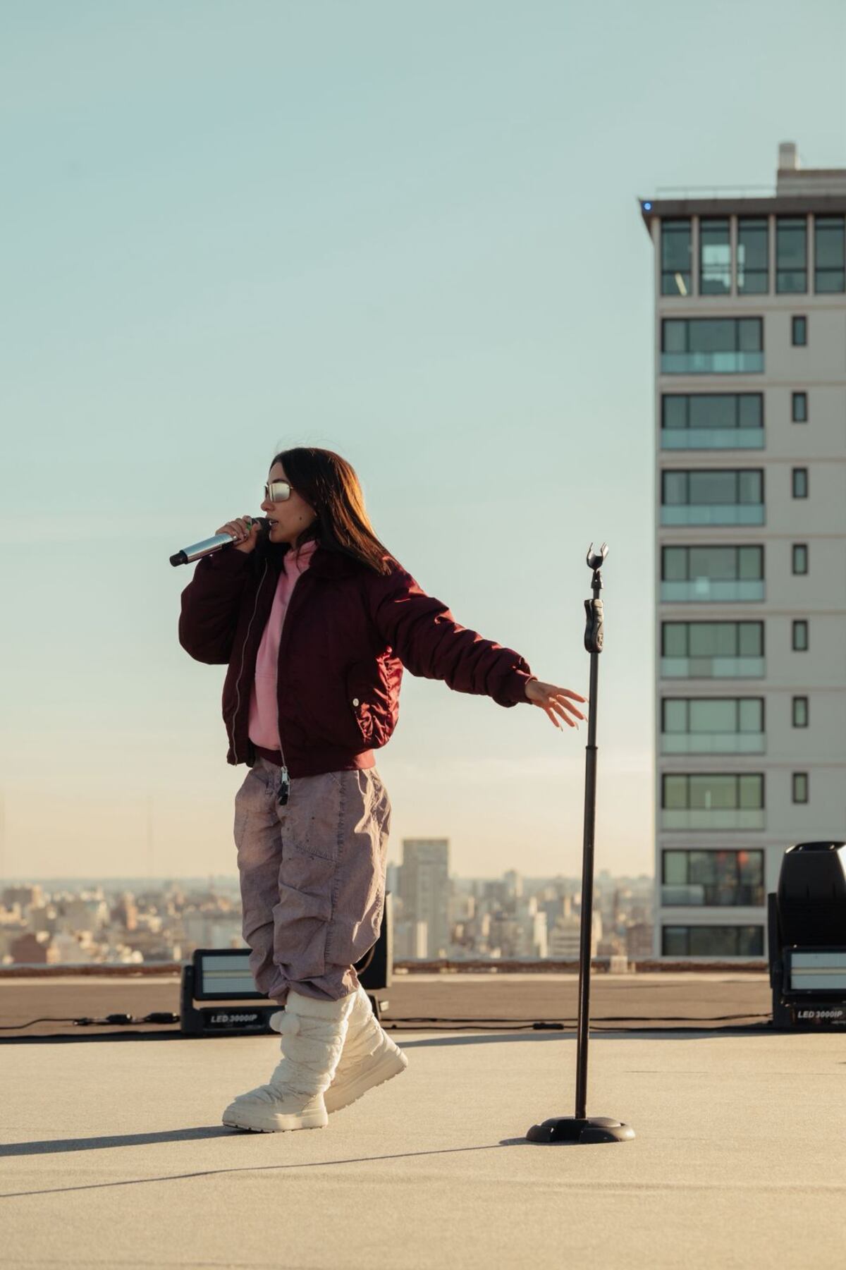 María Becerra ensayando su show presentación (Gentileza DF Entertainment)
