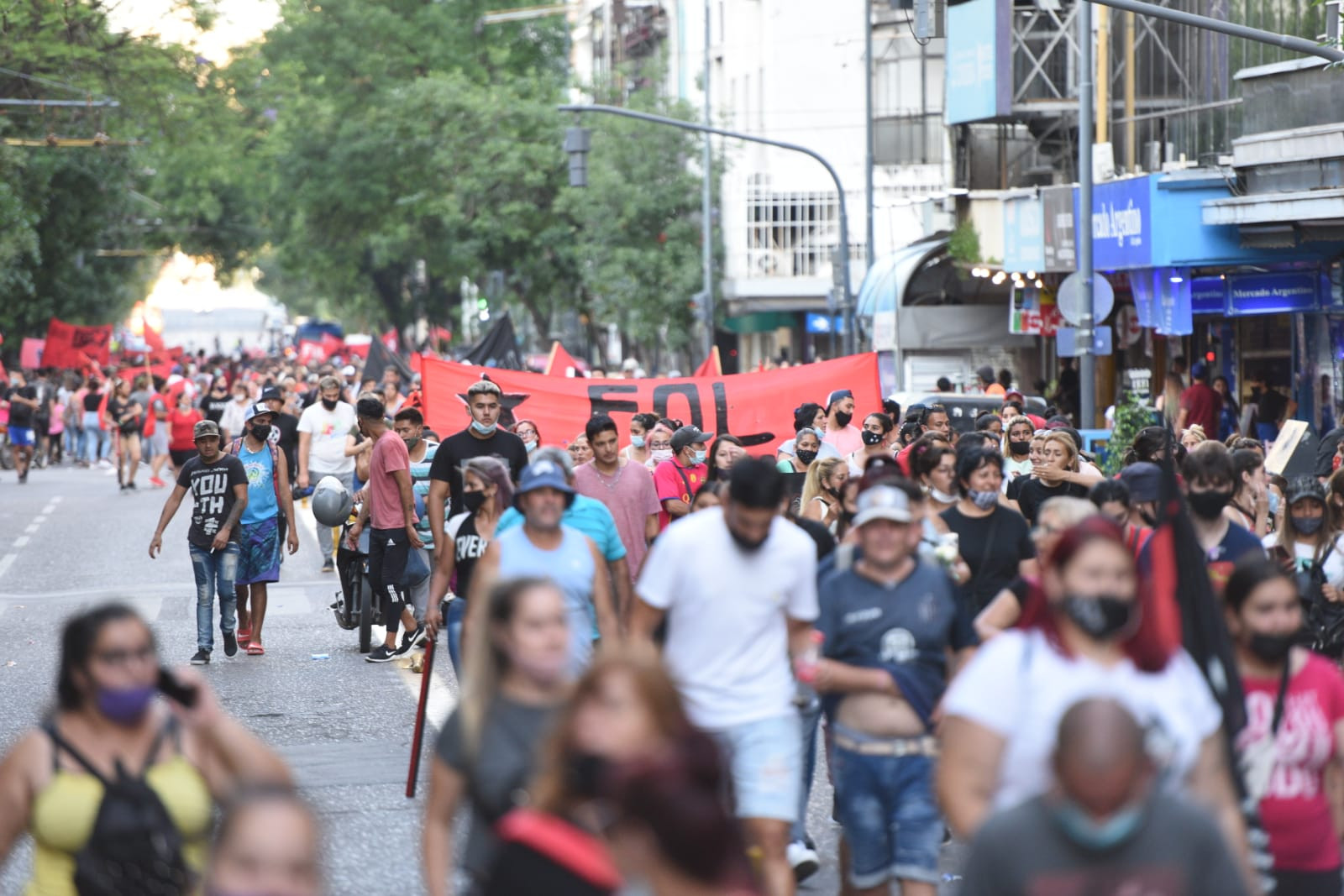 Las imágenes de la marcha del Frente de Izquierda. (Facundo Luque)