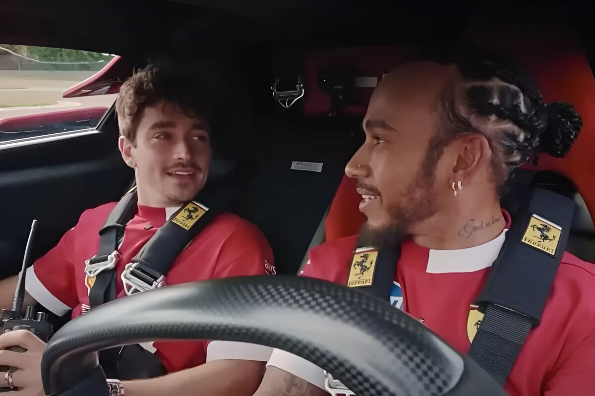 Leclerc y Hamilton enloquecieron con la tremenda Ferrari F80, que celebra el 80 aniversario de la mítica empresa italiana.