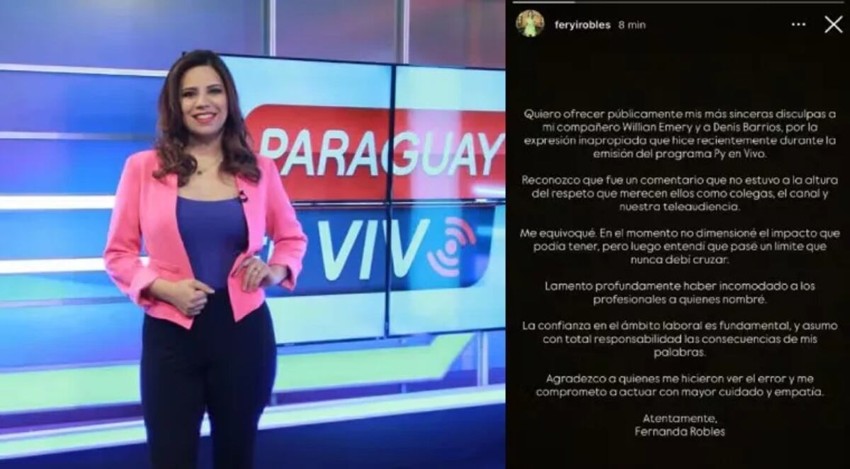 Fernanda Robles se disculpó con William Emery. (Captura)