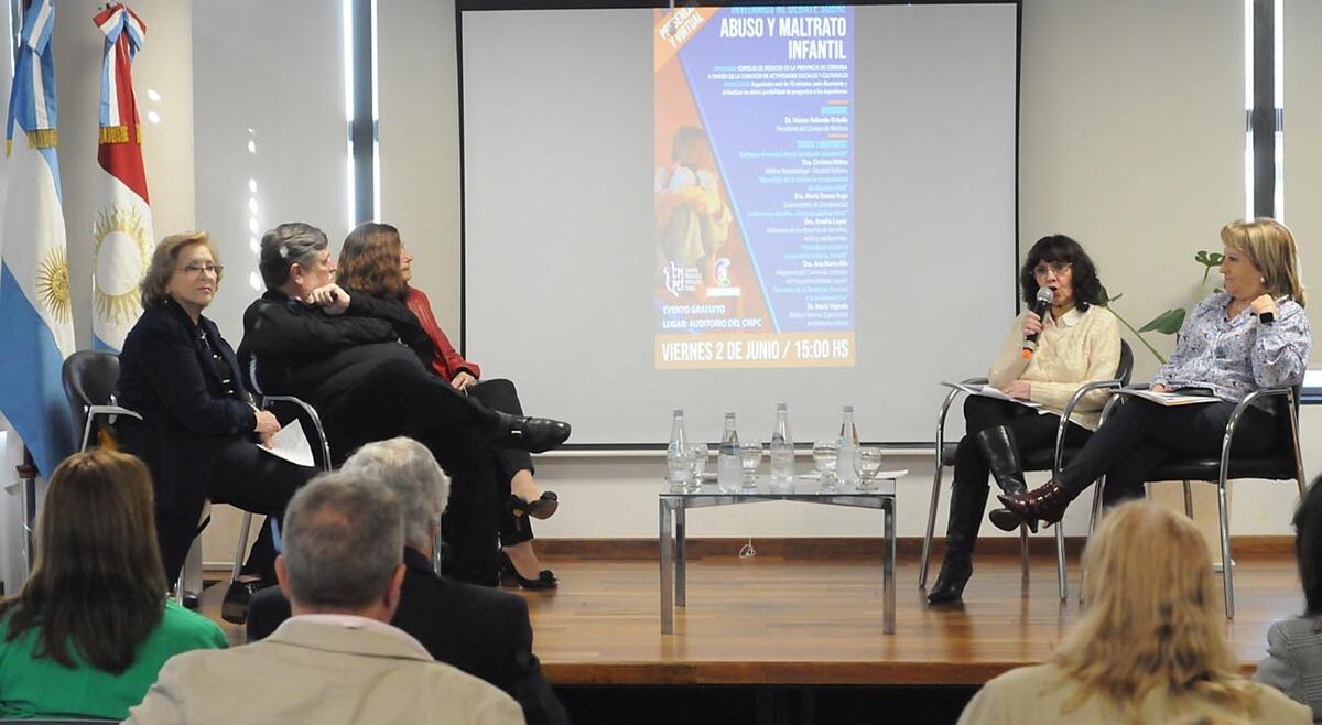 Reunión en el Consejo de Médicos de Córdoba por maltrato infantil. (Gentileza)
