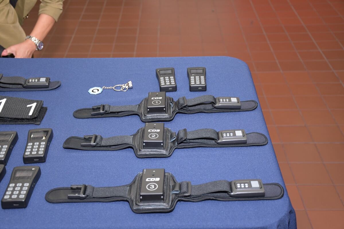 Presentación de guantes de descarga eléctrica en la Jefatura de Policía de Córdoba. (Policía)