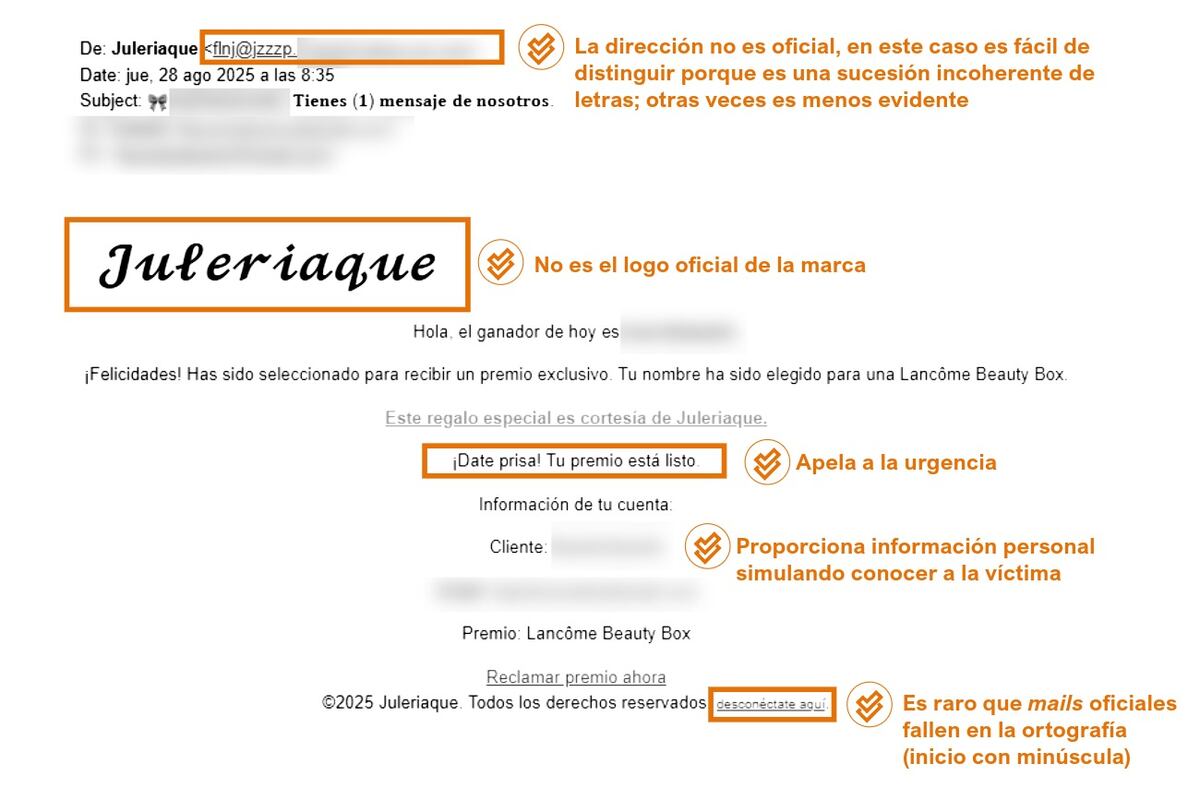 La Voz Chequea. Cómo reconocer un mail de phishing.