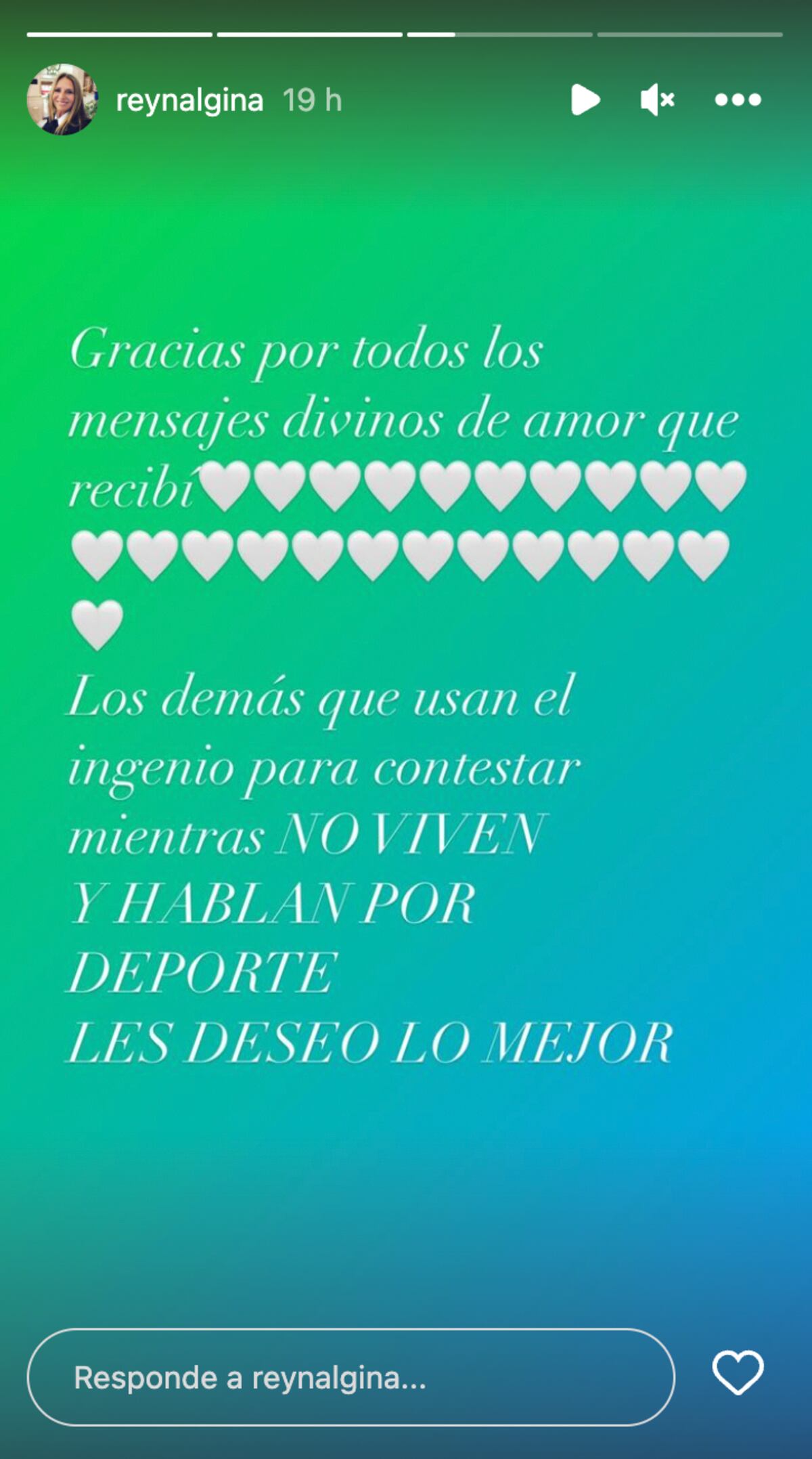 La publicación de Ginette Reynal en Instagram.