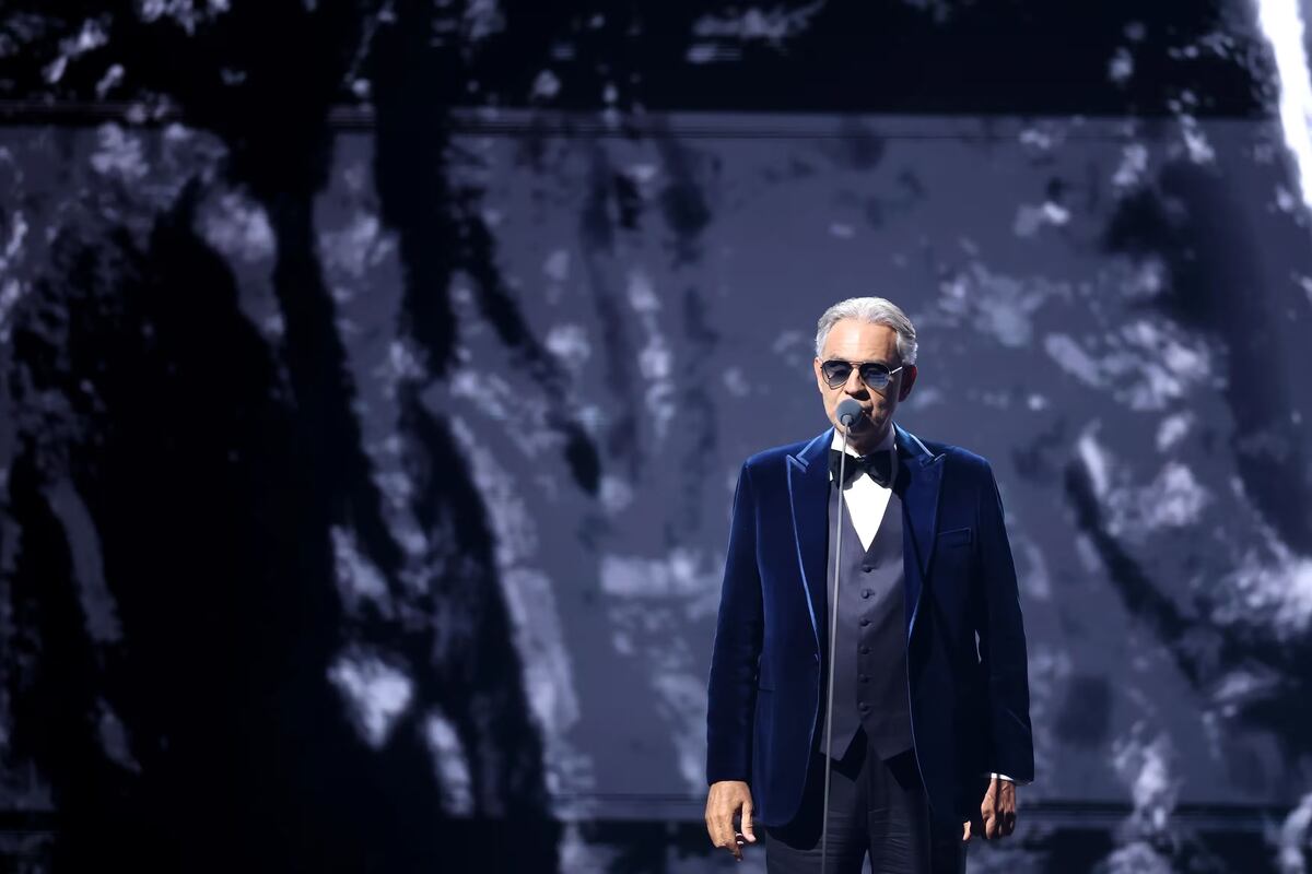 Andrea Bocelli en el sorteo del Mundial 2026. (Fifa)