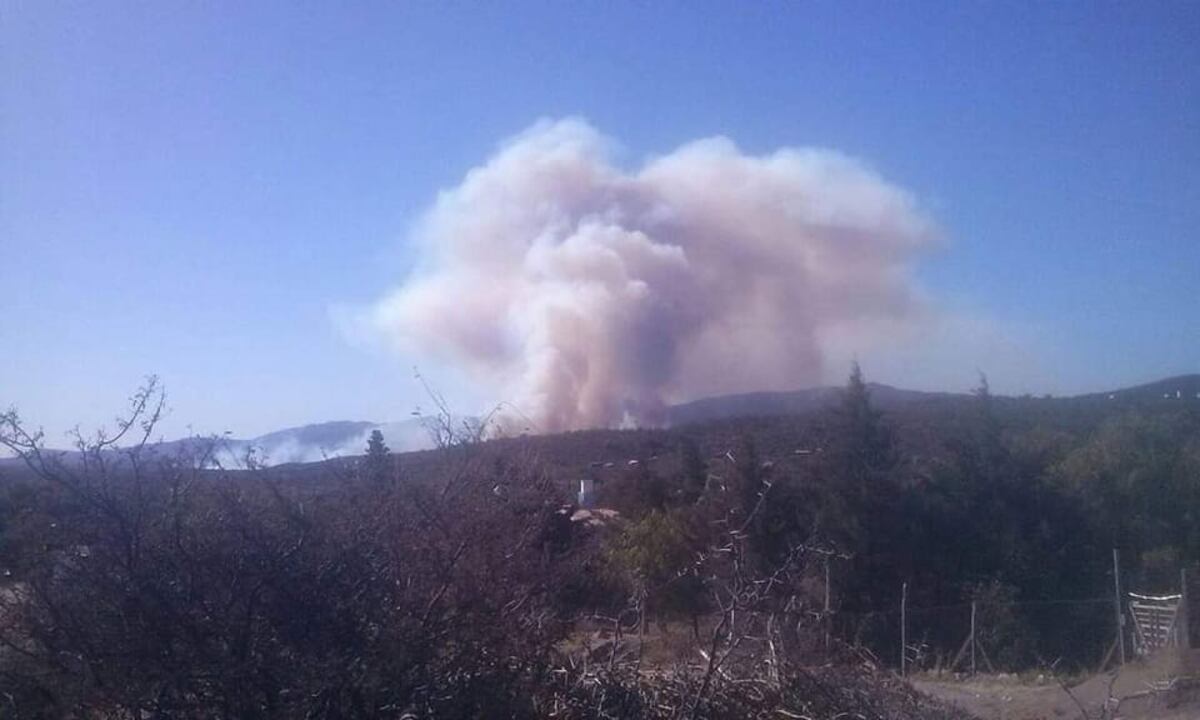 Incendio en Capilla del Monte. (Gentileza Claudia Cepeda)