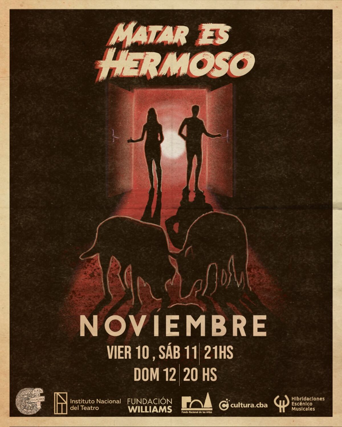 La obra Matar es hermoso presenta sus últimas tres funciones en el Teatro La Cochera (Imagen: Prensa)