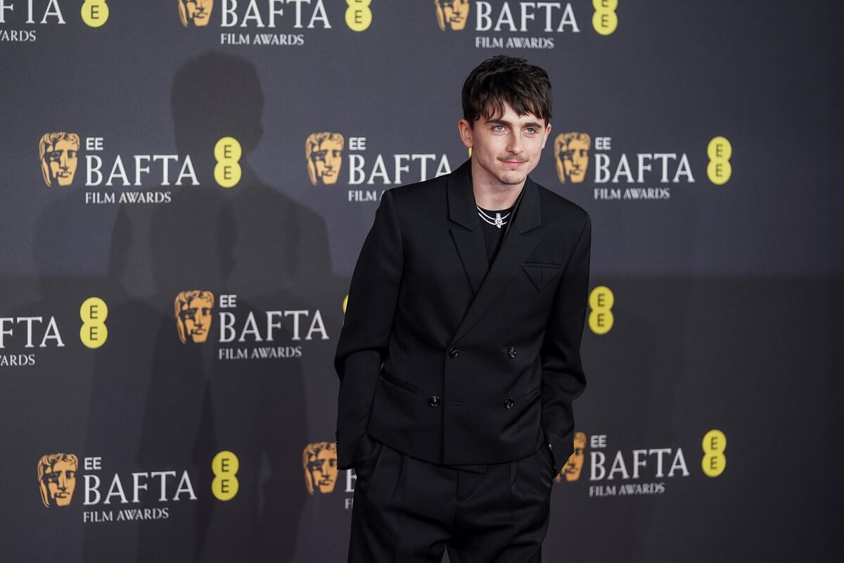 Timothee Chalamet, en los Bafta. (AP)
